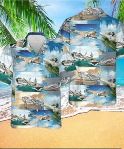 US Navy Vought F 8 Crusader Hawaiian Shirt