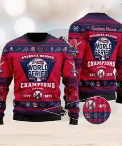 Ugly Atlanta Braves 2022 World Series Trophy Custom For Christmas Ugly SweaterAtlanta 3DAtlanta Gift