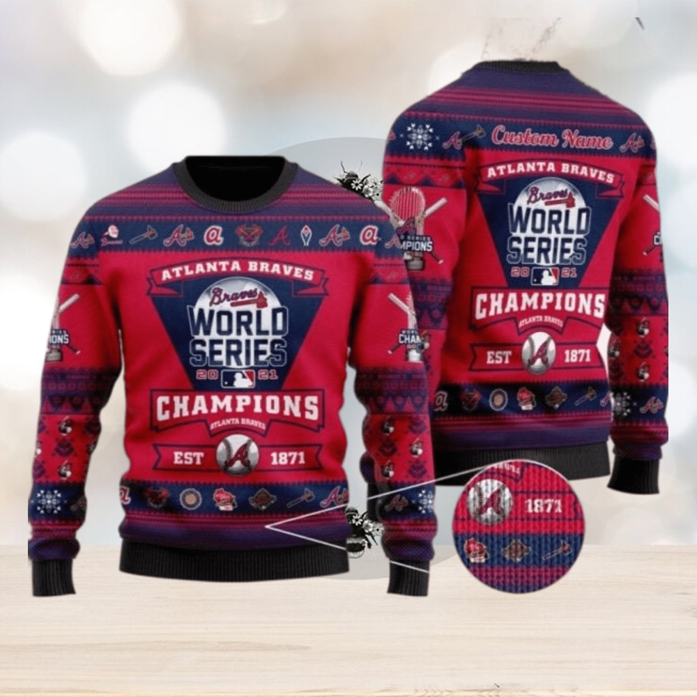 Atlanta Braves Ugly Sweater Custom Unique Atlanta Braves Gifts - Limotees