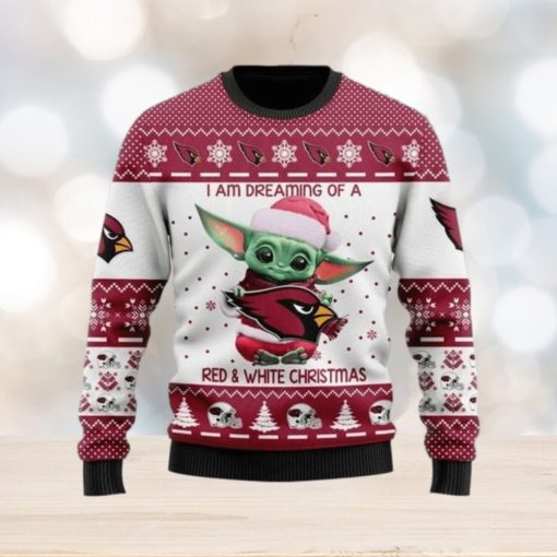 Ugly Baby Yoda Arizona Cardinals For Christmas Ugly Sweater Arizona 3D Baseball Lovers Merry Gift