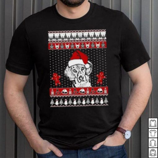 Ugly Beagle Santa Hat Funny Merry Christmas 2023 T Shirt