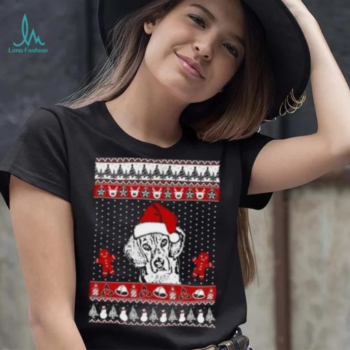 Ugly Beagle Santa Hat Funny Merry Christmas 2023 T Shirt