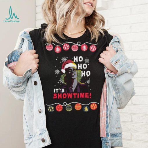 Ugly Christmas Beetlejuice Ho Ho Ho Santa It’s Showtime T Shirt