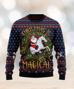 Unicorn Christmas Is Magical Santa And Unicorn Ugly Christmas Sweater