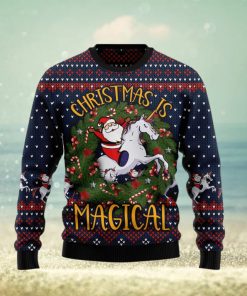 Unicorn Christmas Is Magical Santa And Unicorn Ugly Christmas Sweater