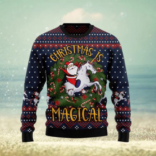 Unicorn Christmas Is Magical Santa And Unicorn Ugly Christmas Sweater