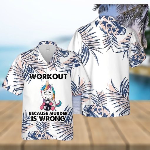 Unicorn Workout Hawaiian Shirt Unisex Adult Hw5929 hawaiian shirt