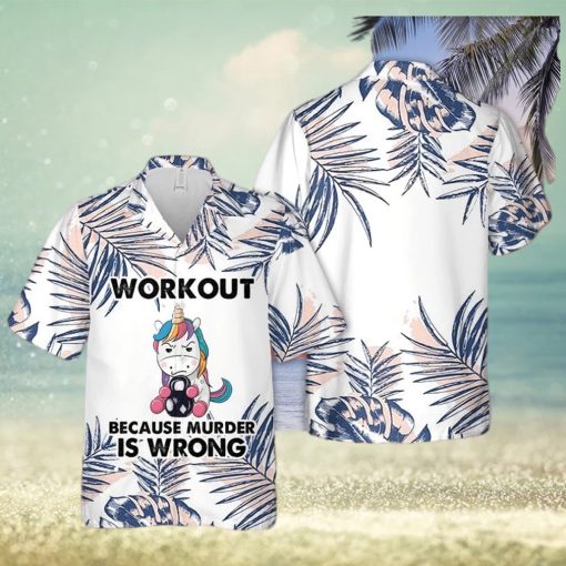 Unicorn Workout Hawaiian Shirt Unisex Adult Hw5929 hawaiian shirt