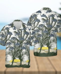 Us Air Force Sikorsky Mh 53 Pave Low Green White Palm Tree Unisex Hawaiian Shirts