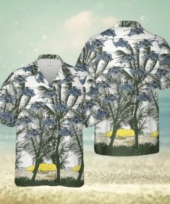 Us Air Force Sikorsky Mh 53 Pave Low Green White Palm Tree Unisex Hawaiian Shirts