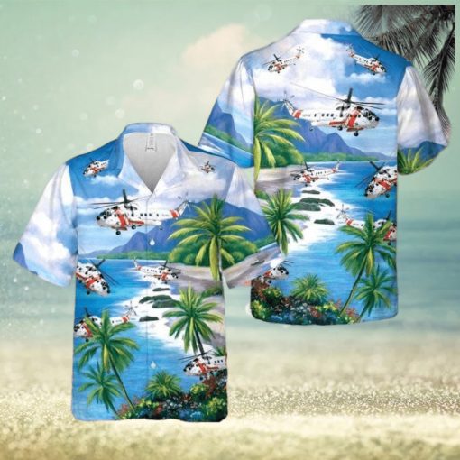 Us Coast Guard Sikorsky S 61R Helicopter Hawaiian Shirts