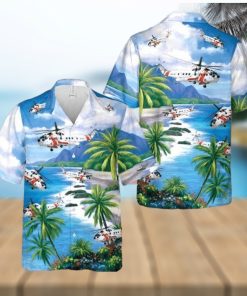 Us Coast Guard Sikorsky S 61R Helicopter Hawaiian Shirts