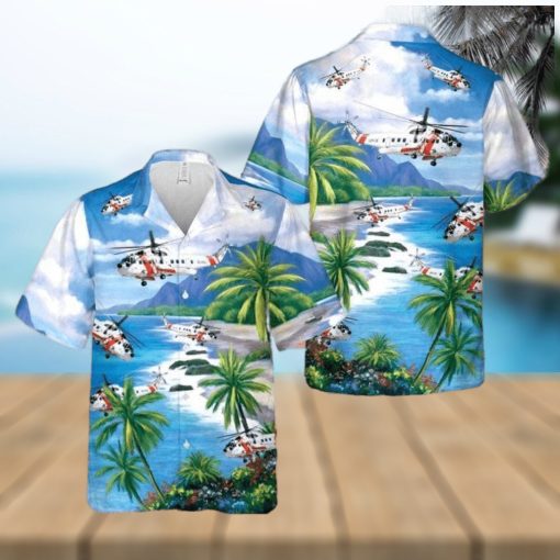 Us Coast Guard Sikorsky S 61R Helicopter Hawaiian Shirts