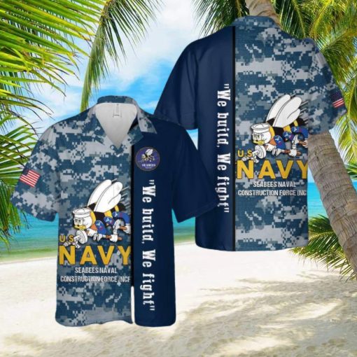 Us Navy Seabees Naval Construction Force  ncf  Hawaiian Shirt