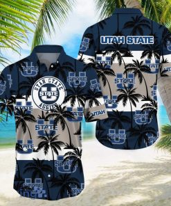 Utah State Aggies All Over Print Logo And Coconut Trending Summer Gift Aloha Hawaiian Shirt