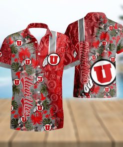 Utah Utes Ncaa Summer Design 2 Set 3D Hawaiian Shirt And Short Gift For Men And Women