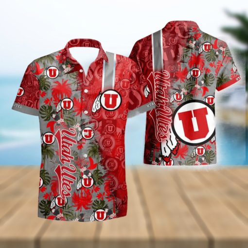 Utah Utes Ncaa Summer Design 2 Set 3D Hawaiian Shirt And Short Gift For Men And Women