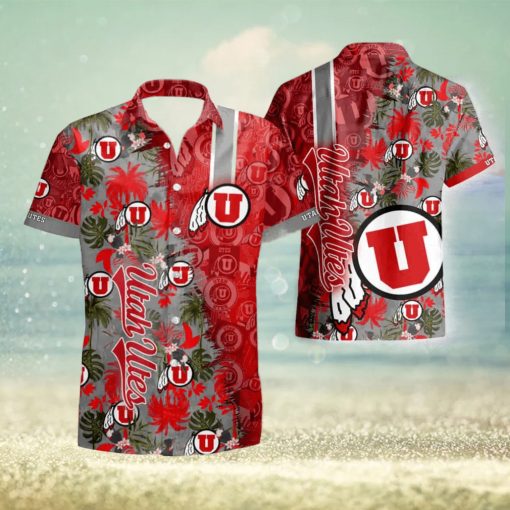 Utah Utes Ncaa Summer Design 2 Set 3D Hawaiian Shirt And Short Gift For Men And Women