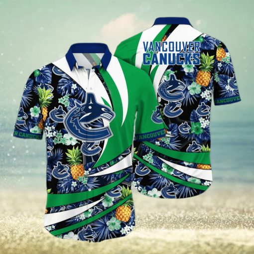 Vancouver Canucks NHL For Sports Fan Tropical 3D Printed Hawaiian Style Shirt