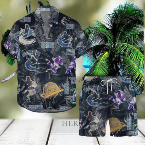 Vancouver Canucks Retro NHL 3D Hawaiian Shirt And Shorts For Men And Women Gift Fan