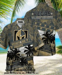 Vegas Golden Knights NHL Palm Tree Pattern Classic Full Printed Hawaiian Shirt