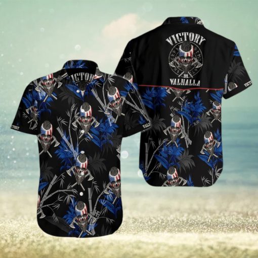 Viking Skull Victory Or Valhalla Hawaiian Shirts