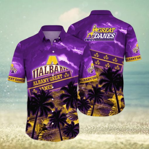 Vintage Aloha NCAA Albany Great Danes Hawaiian Shirt Summer Holiday Gift