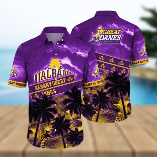 Vintage Aloha NCAA Albany Great Danes Hawaiian Shirt Summer Holiday Gift