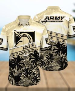 Vintage Aloha NCAA Army Black Knights Hawaiian Shirt Palm Trees Pattern