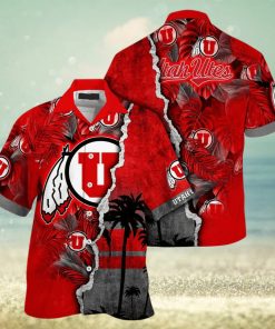 Vintage Aloha NCAA Utah Utes Hawaiian Shirt Custom Name Gift For Beach Trip