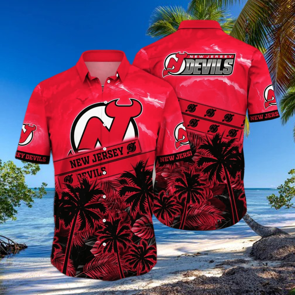 Vintage Aloha NHL New Jersey Devils Hawaiian Shirt - Limotees