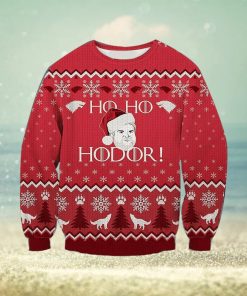 Vintage Ho Ho Hodor Knitted Ugly Knitted Whiskey Christmas 3D Sweater For Men And Women