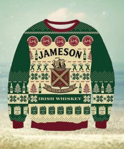 Vintage Jamesonn Irishh Whiskey Knitted Ugly Knitted Whiskey Christmas 3D Sweater For Men And Women