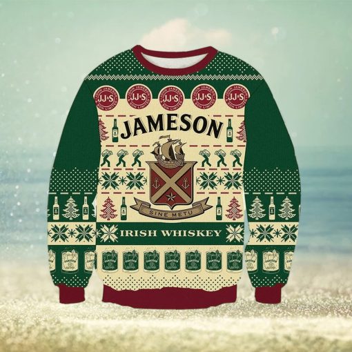 Vintage Jamesonn Irishh Whiskey Knitted Ugly Knitted Whiskey Christmas 3D Sweater For Men And Women