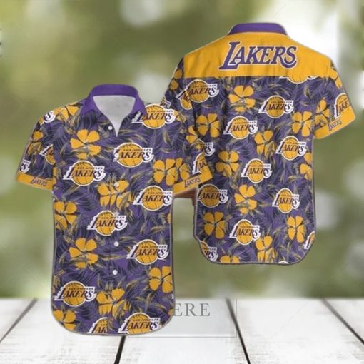 Vintage Los Angeles Lakers Hawaiian Shirt Basketball NBA hawaiian shirt