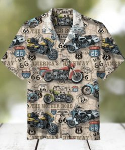 Vintage Vintage Motorcycles On Route Hawaiian Shirt