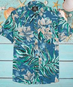 Volcom Boys Little Marble Floral Short Sleeve Button Down Hawaiian Shirt