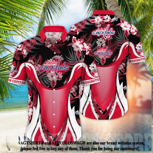 Washington Capitals NHL Flower Classic All Over Printed Hawaiian Shirt