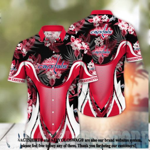 Washington Capitals NHL Flower Classic All Over Printed Hawaiian Shirt