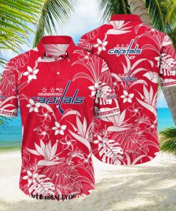 Washington Capitals NHL Flower Full Print Unisex Hawaiian Shirt