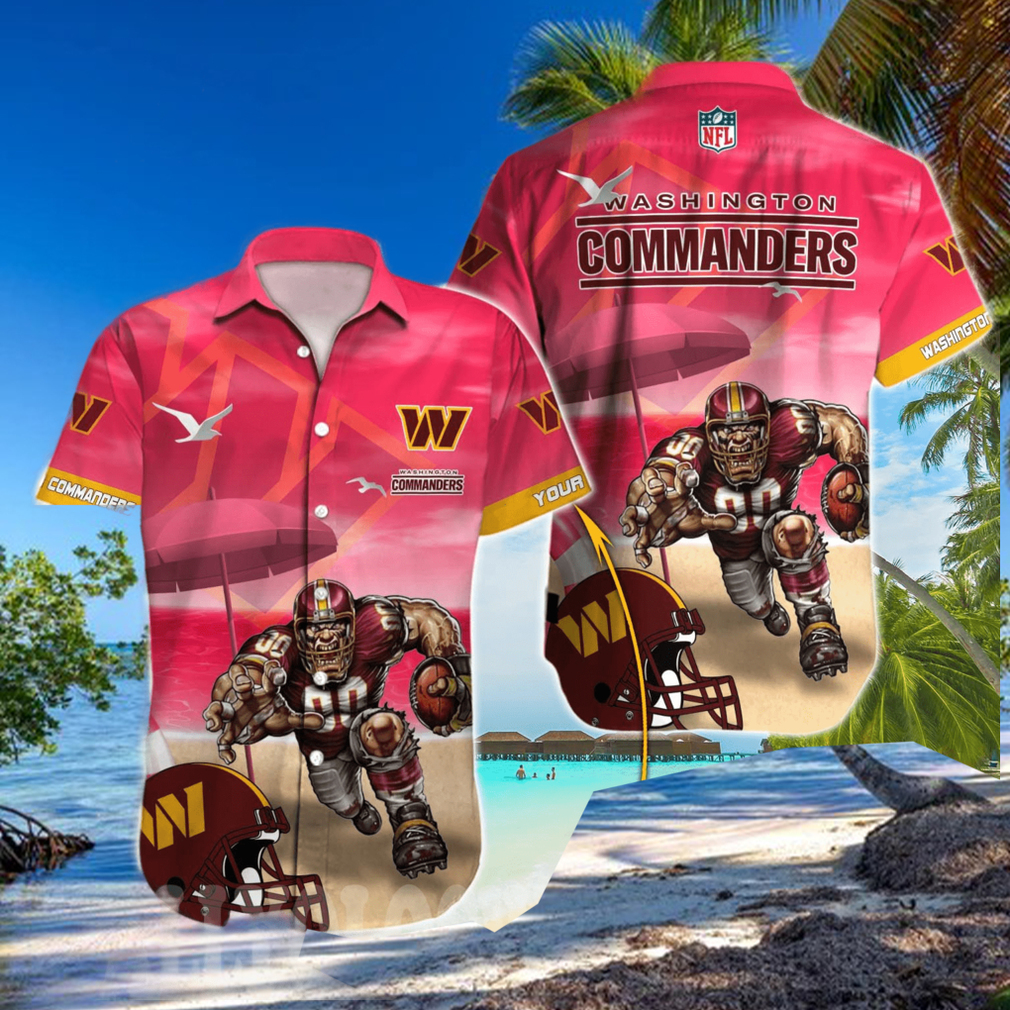 Washington Commanders Paml Trees Combo Hawaiian Shirt And Beach Short