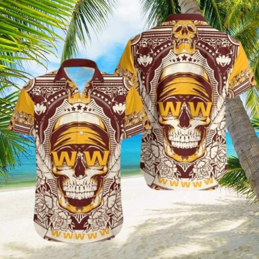 Washington Football NFL Skull Pattern Hawaiian Shirt