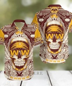 Washington Football NFL Skull Pattern Hawaiian Shirt