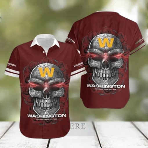 Washington Football Team Sugar Skull NFL Hawaiian Shirt