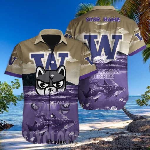 Washington Huskies NCAA For Fans All Over Printed Hawaiian Button Shirt