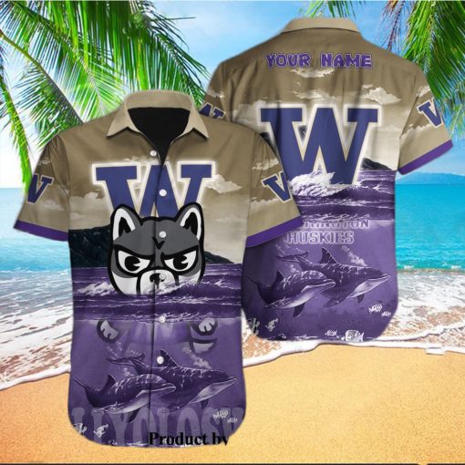 Washington Huskies NCAA For Fans All Over Printed Hawaiian Button Shirt