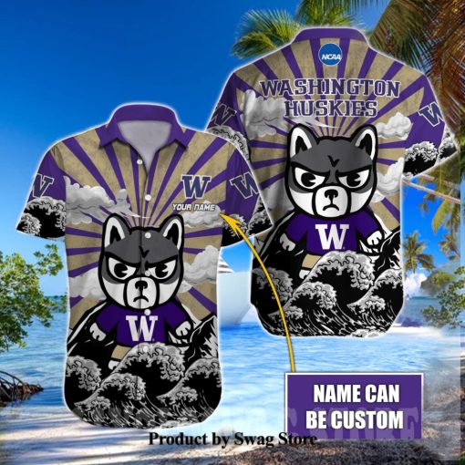 Washington Huskies NCAA Full Print Unisex Hawaiian Aloha Shirt