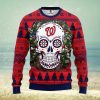 Texas Longhorns Skull Flower Ugly Christmas Ugly Sweater