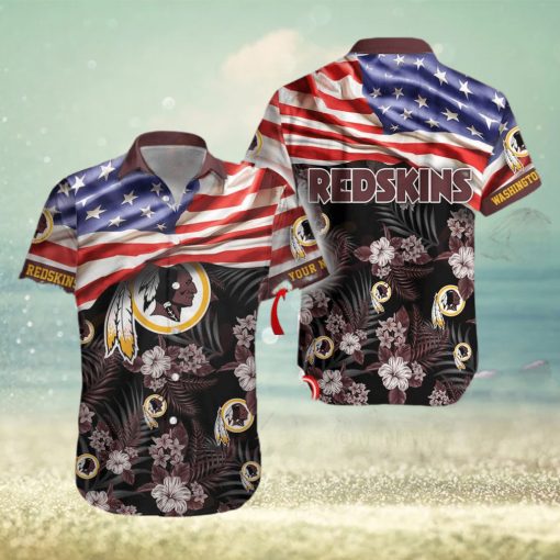 Washington Redskinds Custom Name NFL Hawaiian Shirt And Shorts Gift For Men And Women Fans