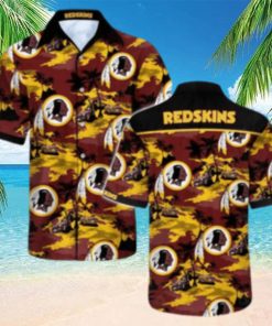 Washington Redskins Nfl Hawaiian Shirt Short T Shirt Hawaiian Pattern Print For Sports Fans